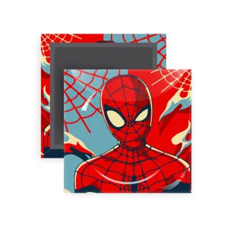 Spiderman kid, Μαγνητάκι ψυγείου τετράγωνο διάστασης 5x5cm