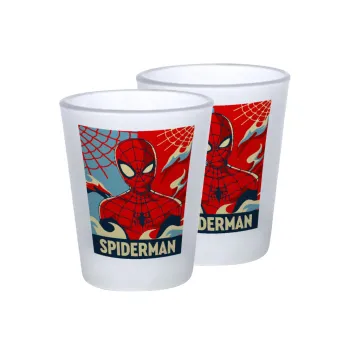 Spiderman kid, Σφηνοπότηρα γυάλινα 45ml του πάγου (2 τεμάχια)