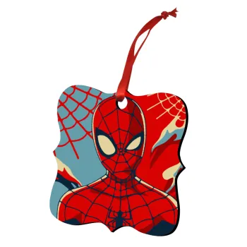 Spiderman kid, Στολίδι Χριστουγεννιάτικο στολίδι polygon ξύλινο 7.5cm