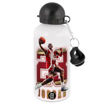 Jordan 23, Metal water bottle, White, aluminum 500ml