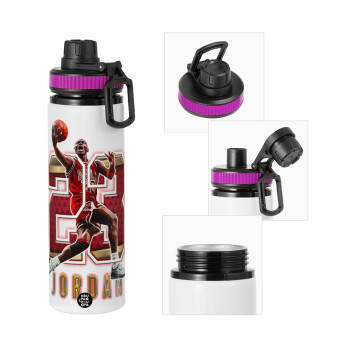 Jordan 23, Μεταλλικό παγούρι νερού με καπάκι ασφαλείας, αλουμινίου 850ml