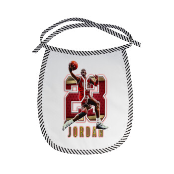 Jordan 23, Σαλιάρα μωρού αλέκιαστη με κορδόνι Μαύρη