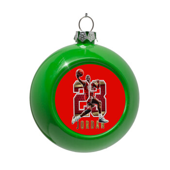 Jordan 23, Στολίδι Χριστουγεννιάτικη μπάλα δένδρου Πράσινο 8cm