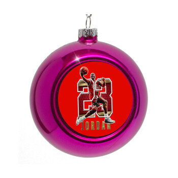 Jordan 23, Στολίδι Χριστουγεννιάτικη μπάλα δένδρου Μωβ 8cm