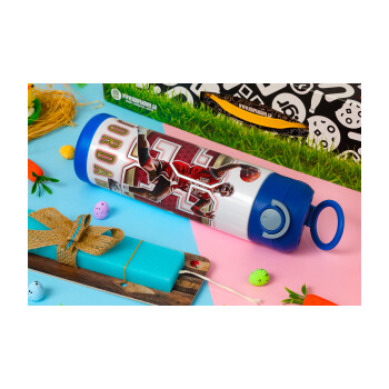 Jordan 23, Πασχαλινή Λαμπάδα με Παιδικό παγούρι θερμό, ανοξείδωτο, με καλαμάκι ασφαλείας, ΜΠΛΕ (500ml)