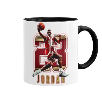Jordan 23, Κούπα χρωματιστή μαύρη, κεραμική, 330ml
