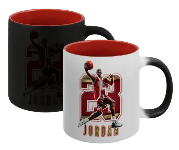 Jordan 23 — Κούπα Μαγική εσωτερικό κόκκινο, κεραμική, 330ml που αλλάζει χρώμα με το ζεστό ρόφημα