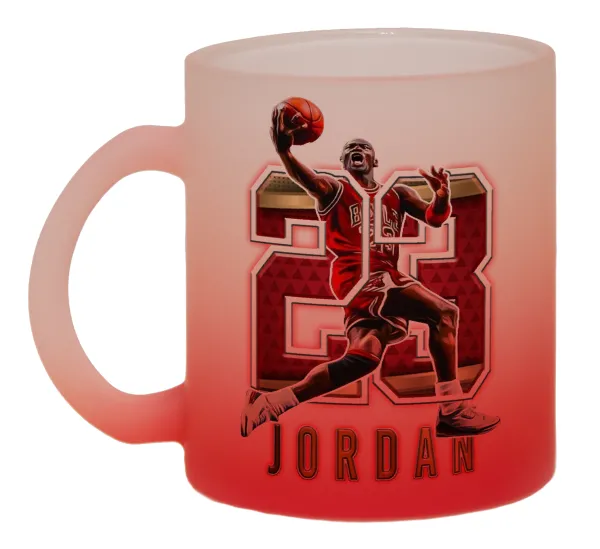 Jordan 23 — Κούπα γυάλινη δίχρωμη με βάση το κόκκινο ματ, 330ml