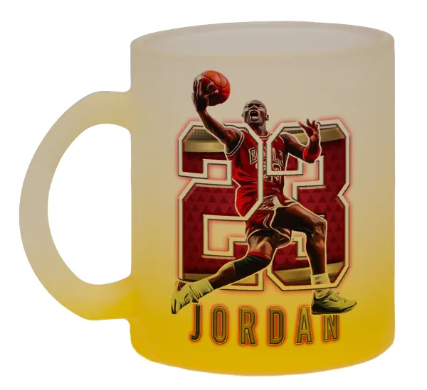 Jordan 23 — Κούπα γυάλινη δίχρωμη με βάση το κίτρινο ματ, 330ml