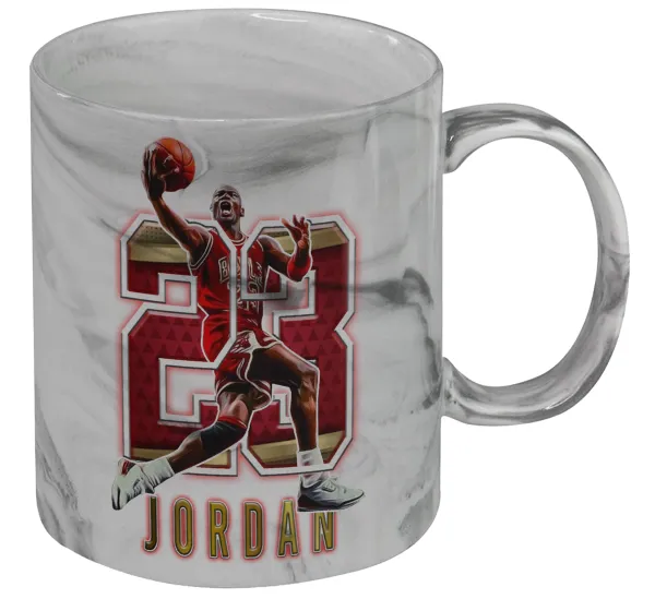 Jordan 23 — Κούπα κεραμική, marble style (μάρμαρο), 330ml