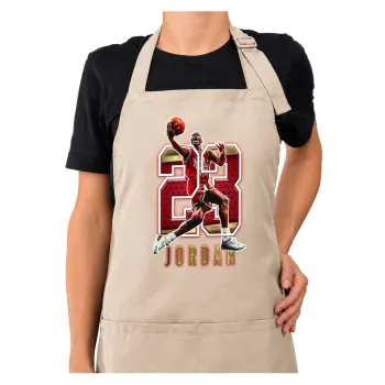 Jordan 23, Ποδιά μακριά Σεφ ολόσωμη με τσέπες SAND (ΕΝΗΛΙΚΩΝ)