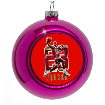 Jordan 23, Στολίδι Χριστουγεννιάτικη μπάλα δένδρου Μωβ 8cm