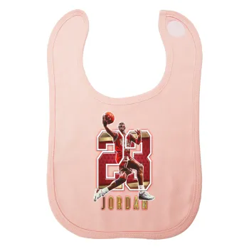 Jordan 23, Σαλιάρα με Σκρατς ΡΟΖ 100% Organic Cotton (0-18 months)