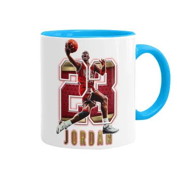 Jordan 23, Κούπα χρωματιστή γαλάζια, κεραμική, 330ml