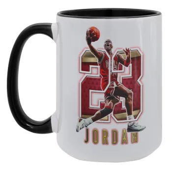 Jordan 23, Κούπα Mega 15oz, κεραμική Μαύρη, 450ml
