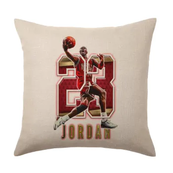 Jordan 23, Μαξιλάρι καναπέ ΛΙΝΟ 40x40cm περιέχεται το  γέμισμα