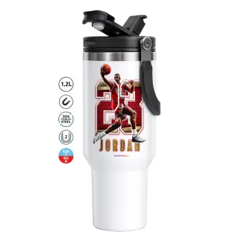 Jordan 23, Mega Stainless steel Tumbler with lid, double wall 1,2L