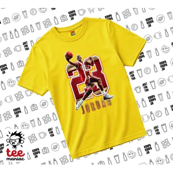 Jordan 23, yellow childrens T-Shirt made of 100% cotton, for every day. Vegan & OEKO-TEX certified.
