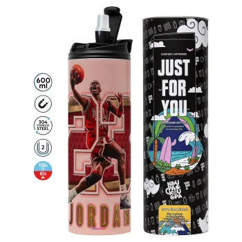 Jordan 23, Tumbler stainless steel PINK 600ml