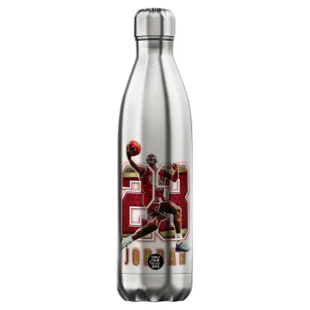 Jordan 23, Μεταλλικό παγούρι θερμός Inox (Stainless steel), διπλού τοιχώματος, 750ml