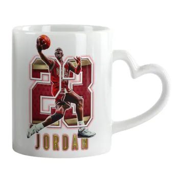 Jordan 23, Mug heart handle, ceramic, 330ml