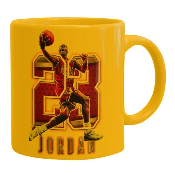 Jordan 23, Ceramic coffee mug yellow, 330ml