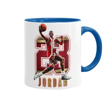 Jordan 23, Κούπα χρωματιστή μπλε, κεραμική, 330ml