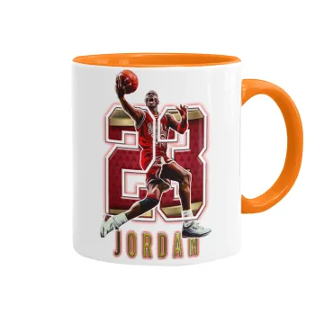 Jordan 23, Κούπα χρωματιστή πορτοκαλί, κεραμική, 330ml