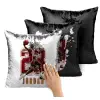 Μαξιλάρι καναπέ Μαγικό Μαύρο με πούλιες 40x40cm περιέχεται το γέμισμα