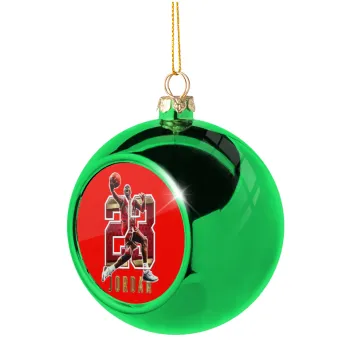 Jordan 23, Green Christmas tree ornament ball 8cm