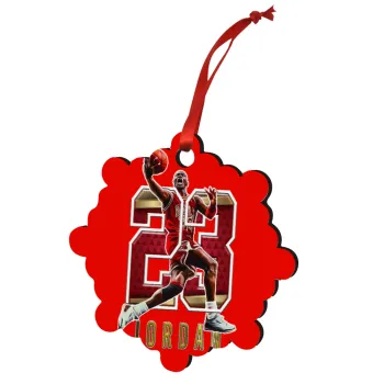 Jordan 23, Christmas ornament snowflake wooden 7.5cm