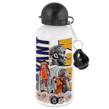 Kobe Bryant, Metal water bottle, White, aluminum 500ml