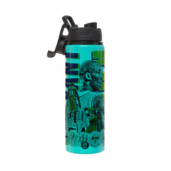 Kobe Bryant, Μεταλλικό παγούρι νερού με καπάκι ασφαλείας, αλουμινίου 850ml