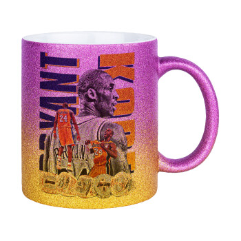 Kobe Bryant, Κούπα Χρυσή/Ροζ Glitter, κεραμική, 330ml