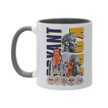 Kobe Bryant, Κούπα χρωματιστή γκρι, κεραμική, 330ml
