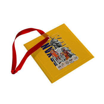 Kobe Bryant, Στολίδι Χριστουγεννιάτικο στολίδι γυάλινο τετράγωνο 9x9cm