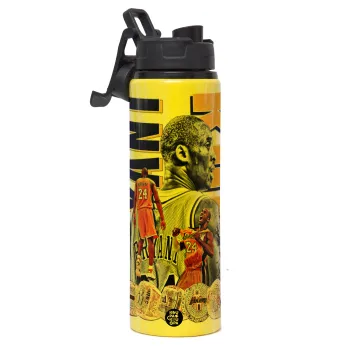 Kobe Bryant, Metallic water bottle with safety lid, 850ml aluminum