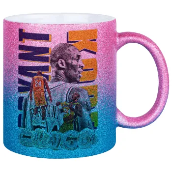 Kobe Bryant, Κούπα Χρυσή/Μπλε Glitter, κεραμική, 330ml