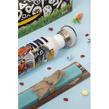 Kobe Bryant, Πασχαλινή Λαμπάδα με παγούρι μεταλλικό (620ml, stainless steel) & κερί αρωματικό πλακέ (30cm) (ΤΙΡΚΟΥΑΖ)