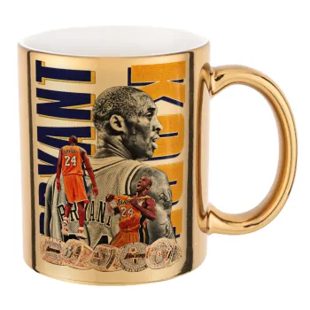 Kobe Bryant, Mug ceramic, gold mirror, 330ml