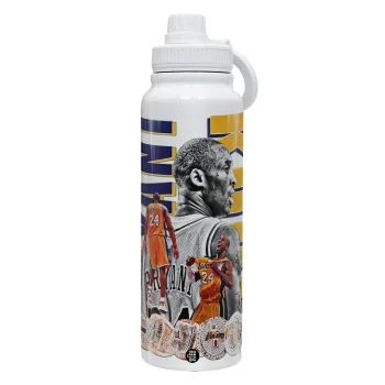 Kobe Bryant, Θερμός 1L Ανοξείδωτο με Βάση Κινητού & Διπλά Τοιχώματα