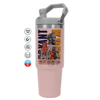 Kobe Bryant, Pink color, 890ml (30oz) stainless Steel Tumbler with Handle