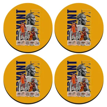 Kobe Bryant, SET of 4 round wooden coasters (9cm)