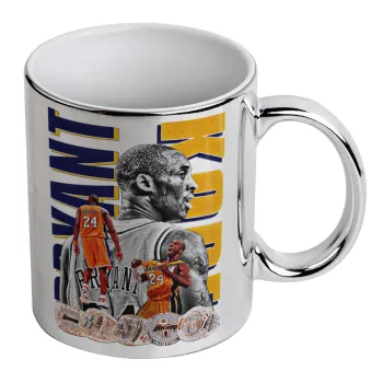 Kobe Bryant, Mug ceramic, silver mirror, 330ml