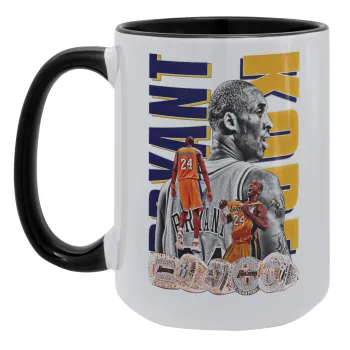 Kobe Bryant, Κούπα Mega 15oz, κεραμική Μαύρη, 450ml