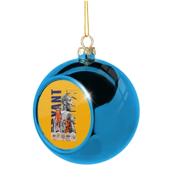 Kobe Bryant, Blue Christmas tree ball ornament 8cm