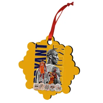 Kobe Bryant, Christmas ornament snowflake wooden 7.5cm