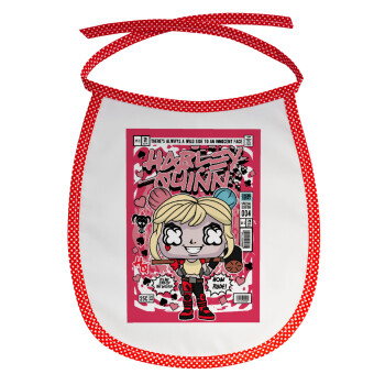 Harley Quinn (Χάρλεϊ Κουίν), Σαλιάρα μωρού αλέκιαστη με κορδόνι Κόκκινη