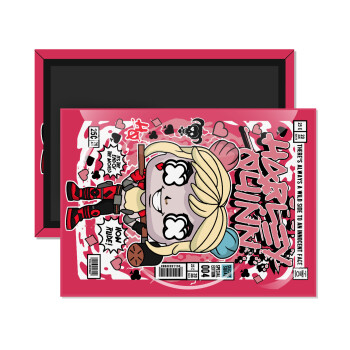 Harley Quinn (Χάρλεϊ Κουίν), Ορθογώνιο μαγνητάκι ψυγείου διάστασης 9x6cm