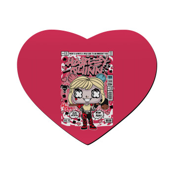 Harley Quinn (Χάρλεϊ Κουίν), Mousepad καρδιά 23x20cm